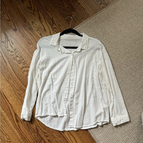 White Button Down Blouse - Picture 1 of 6
